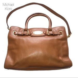 Michael Kors Cognac Brown Hamilton Purse Medium